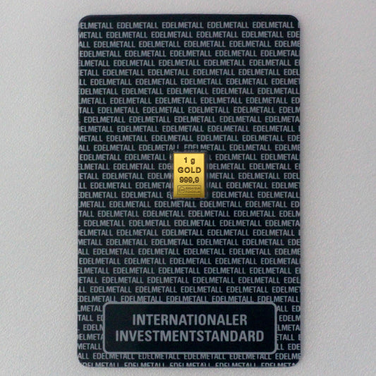 Valcambi 1 Gramm Investmentblister Goldbarren 999.9 Gold**
