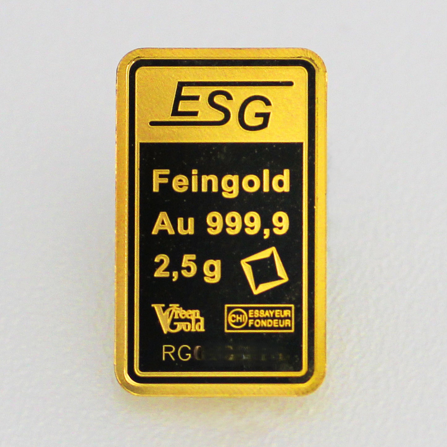 Goldbarren 2,5 Gramm Valcambi Auropelli 999 im Blister mit Zertifkat Responsible-Gold**