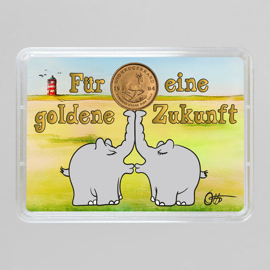 Südafrika Krügerrand Küssende Ottifanten 1/10 oz - verschiedene Jahrgänge Goldmünze**