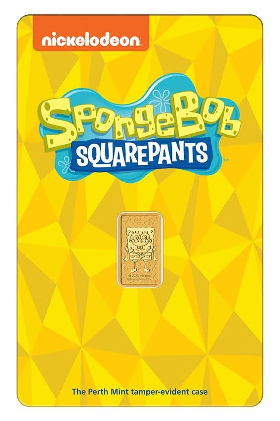 Spongebob Schwammkopf 2025, 1 g Goldbarren in Blister mit CoA**