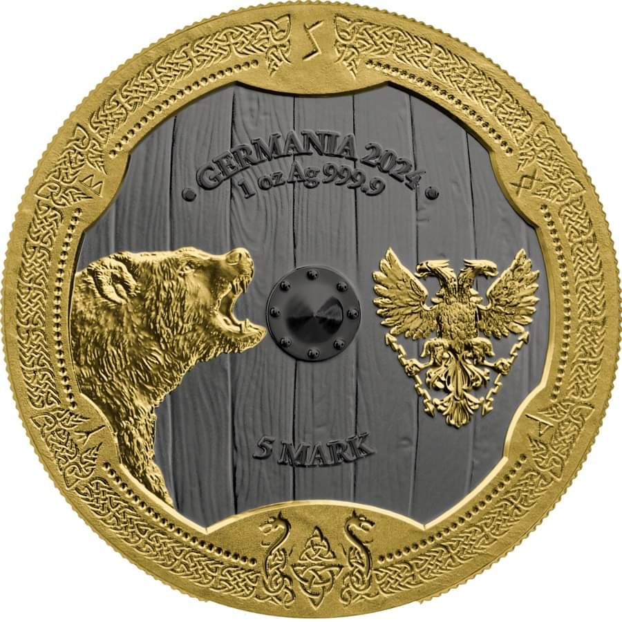 Solveig Valhalla 2024 1oz Silbermedaille Gilded