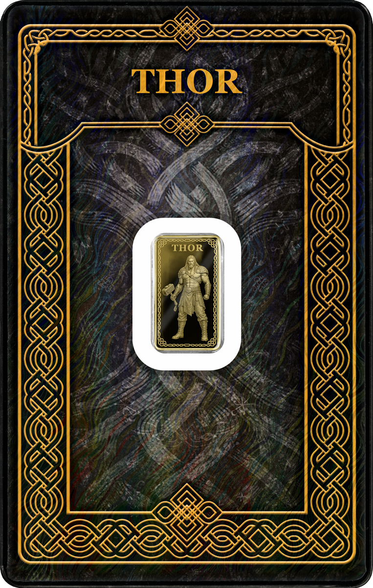 Germania Mint - Gods of Germania - Thor - 1/100 oz Goldbarren im Safepack**