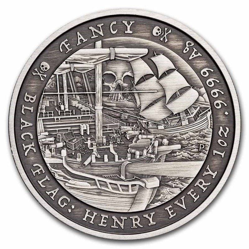 Tuvalu Black Flag The Fancy - 2023 - Antik Finish - 1 oz Silbermünze*