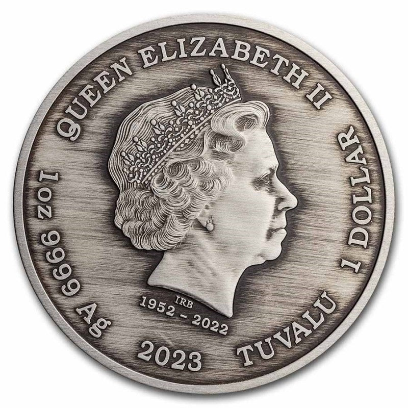 Tuvalu Black Flag The Fancy - 2023 - Antik Finish - 1 oz Silbermünze*