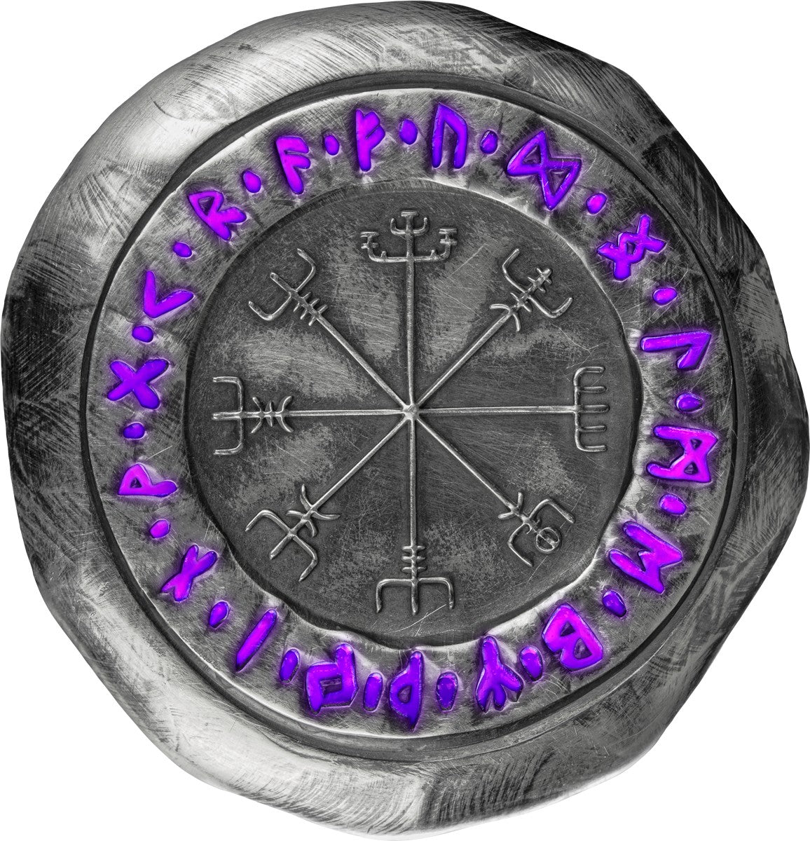 Germania Mint - Vegvisir 2026 - 2 oz Guss Silberbarren Antik UV